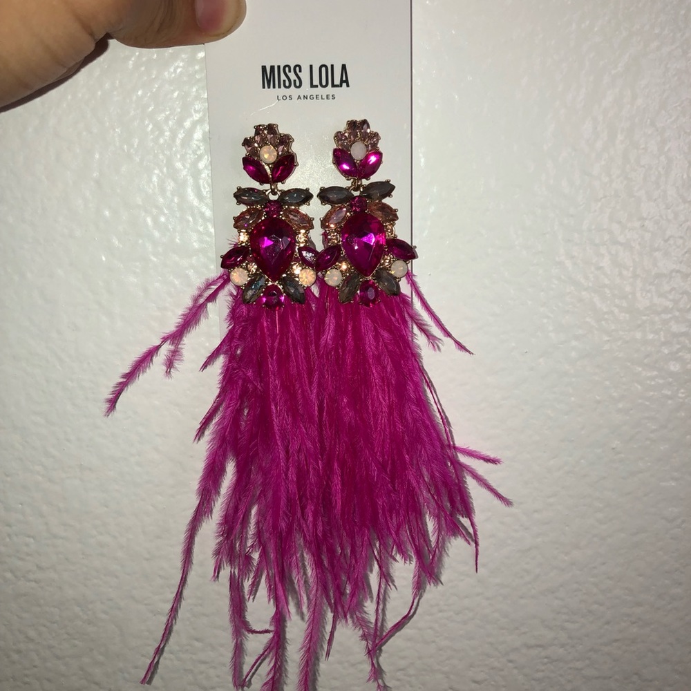 Miss Lola Pink Earrings